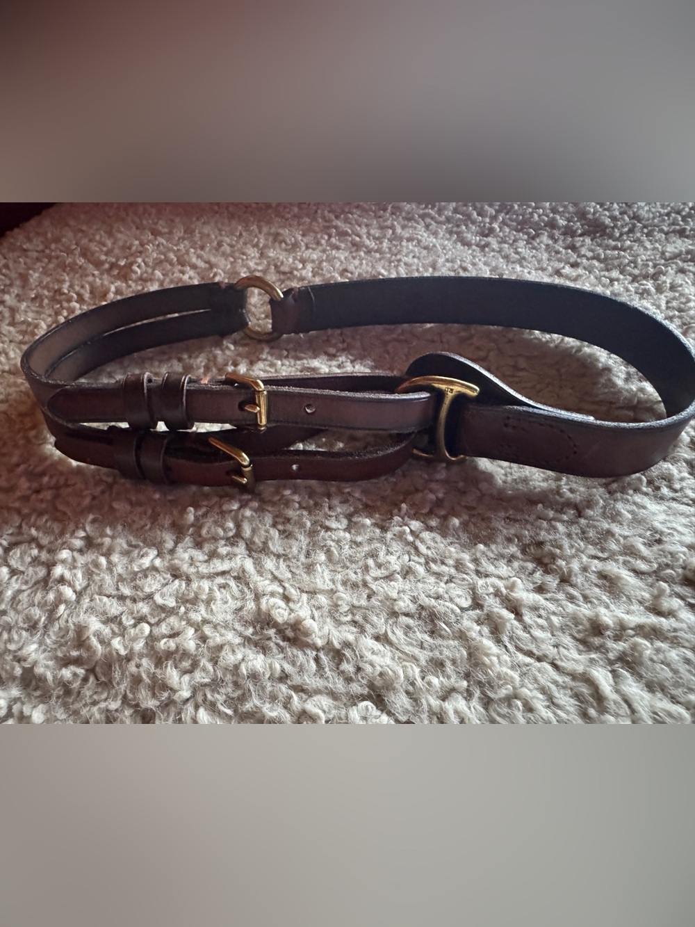 Ralph Lauren Dark Brown Leather Belt